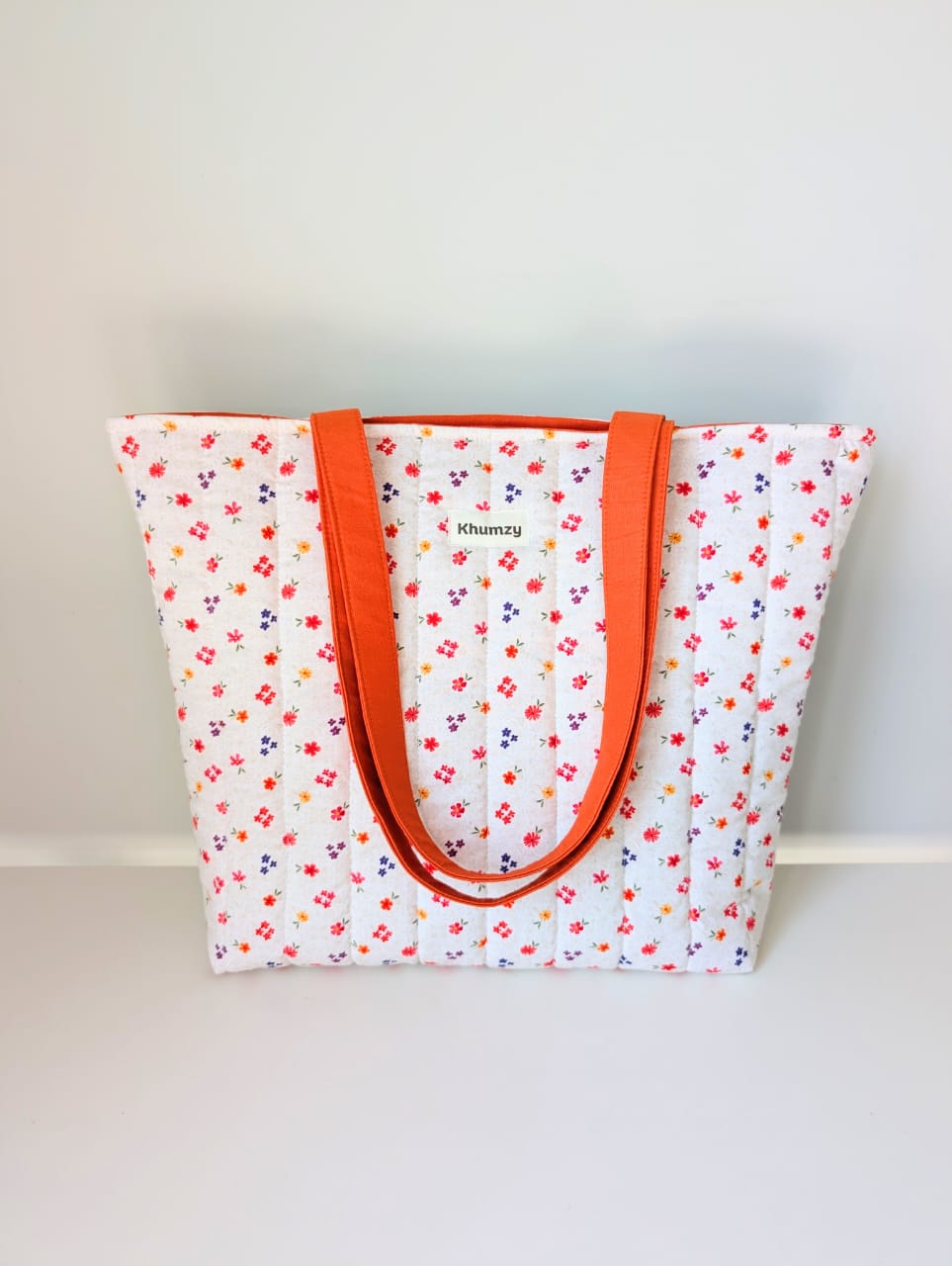 Orange Floral Carry All