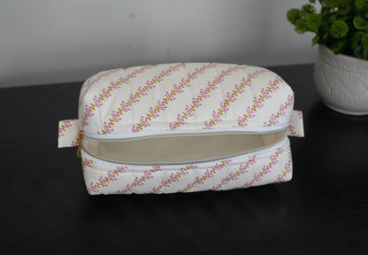 Pink Orchard Boxy Pouch
