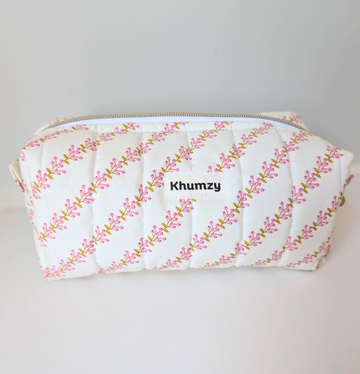 Pink Orchard Boxy Pouch