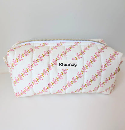 Pink Orchard Boxy Pouch