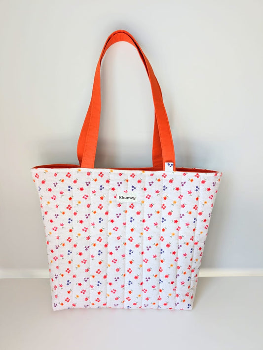 Orange Floral Carry All