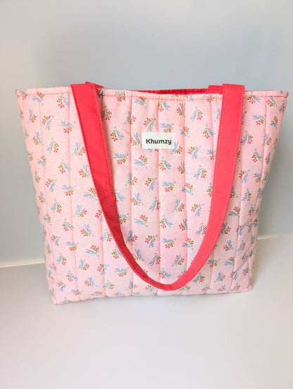 Dusty Pink Floral Carry All