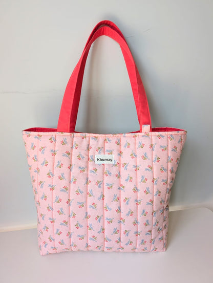Dusty Pink Floral Carry All