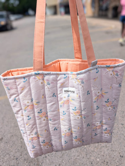 Peach Floral Carry All