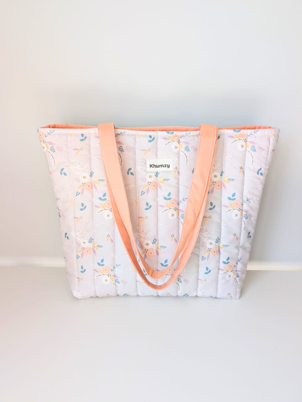 Peach Floral Carry All