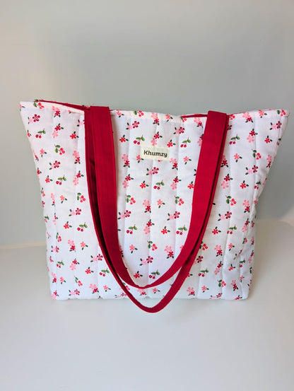 Red Floral Carry All
