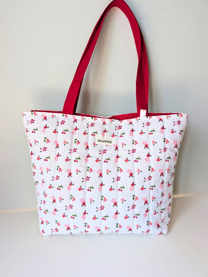 Red Floral Carry All