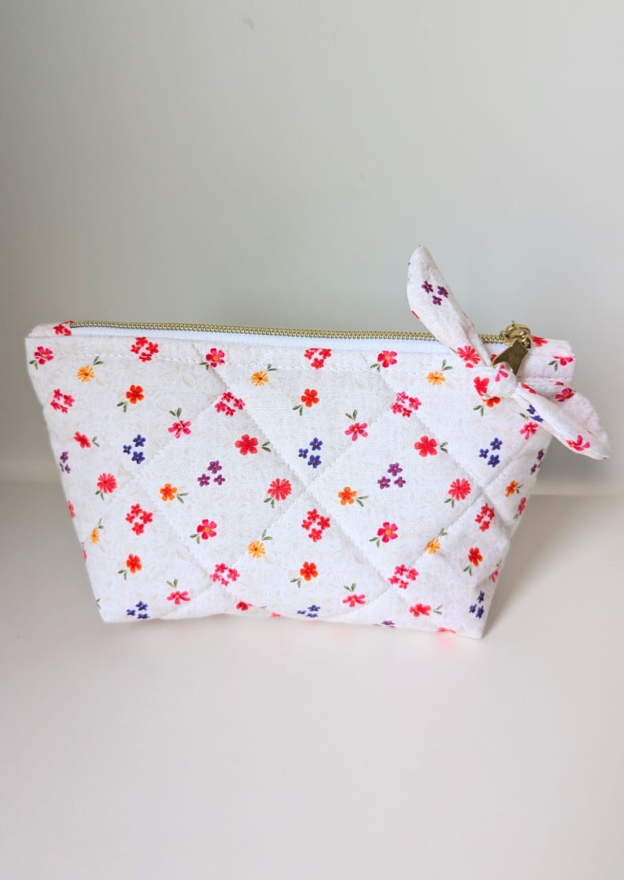 Orange Floral Luxe  Pouch